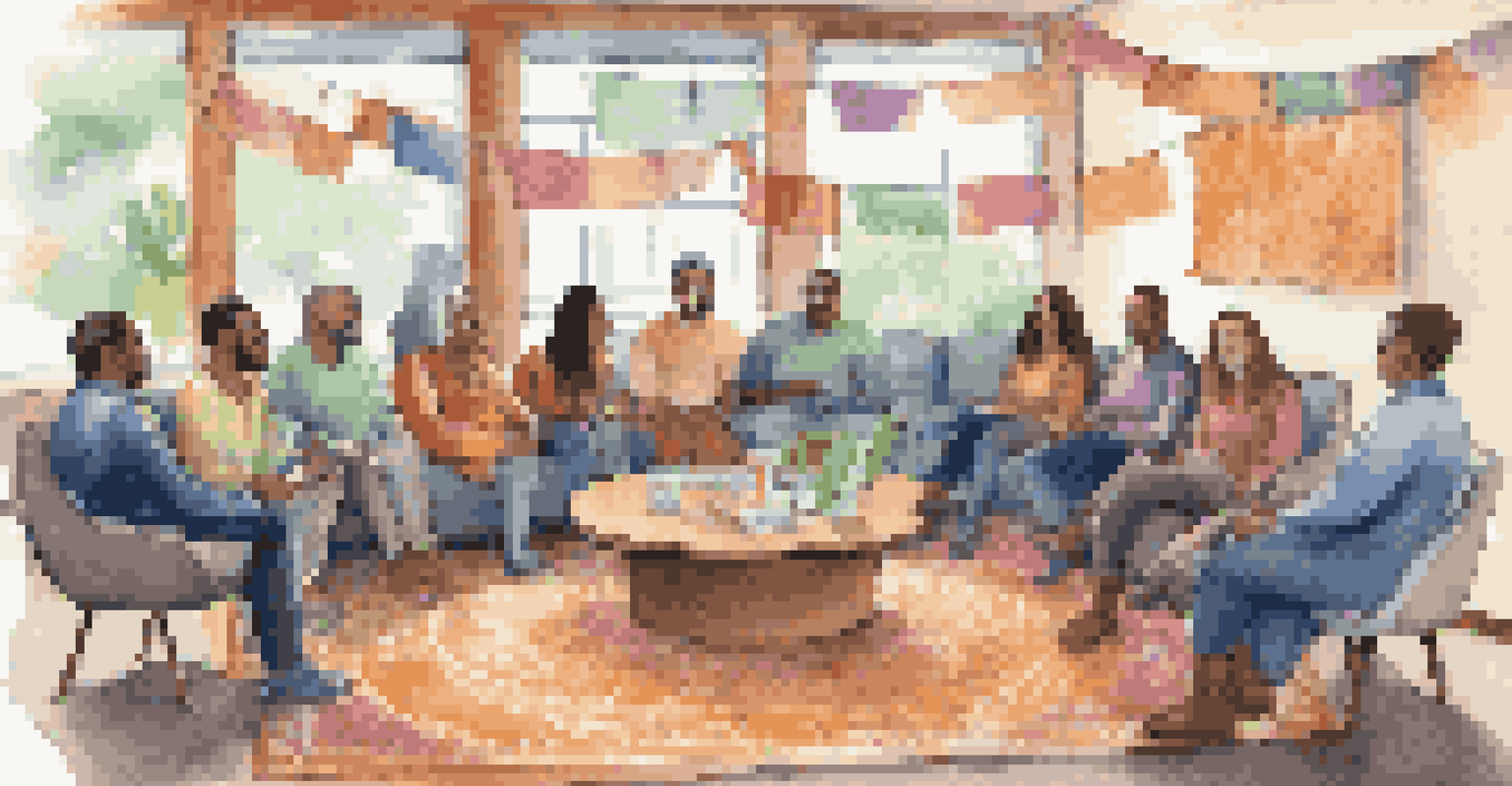 A gathering of a diverse Employee Resource Group sharing ideas and experiences in a supportive environment.