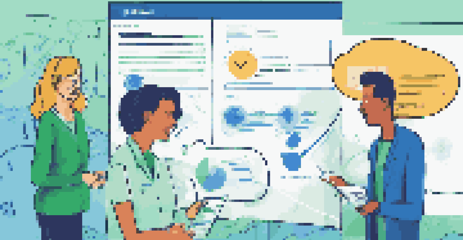 An infographic illustrating the customer feedback process, featuring a survey, satisfaction scores graph, and speech bubbles with comments.