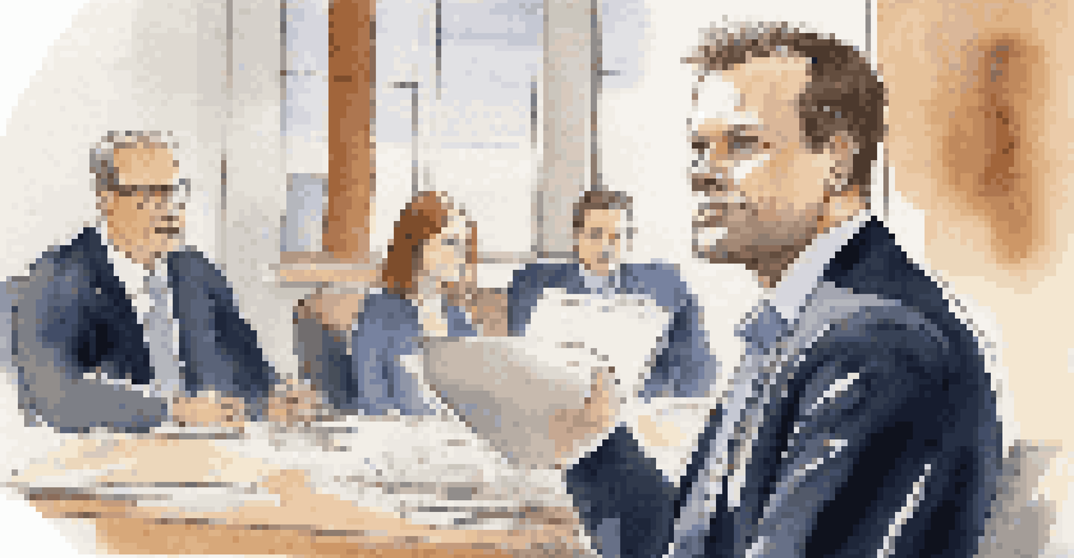 A manager demonstrating active listening during a performance review with an attentive expression in a cozy office.