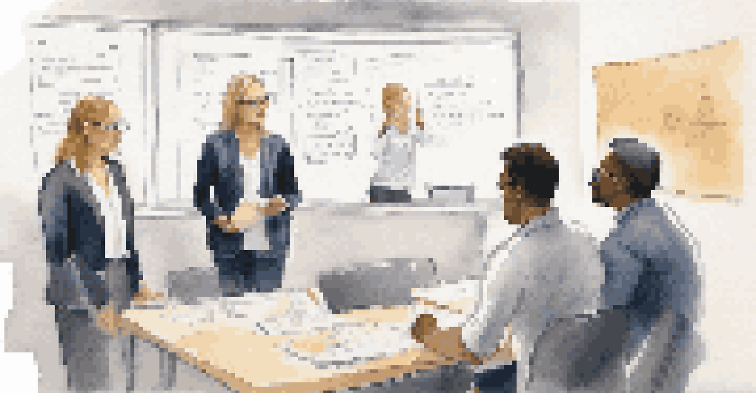 Colleagues engaged in a practice negotiation session, role-playing and sharing feedback in a dynamic and interactive environment.