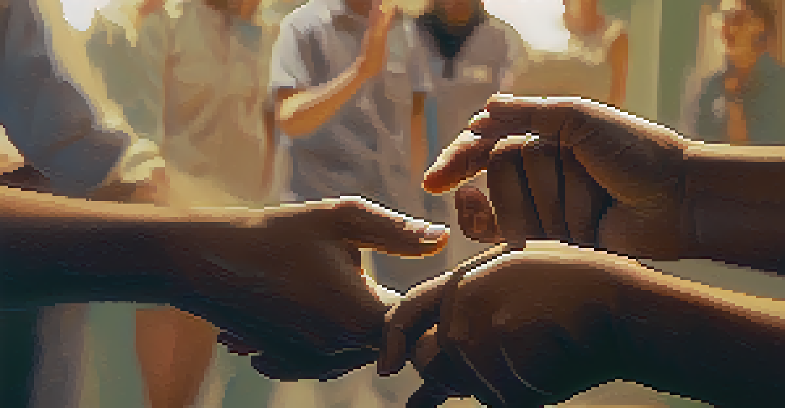 A leader and team member engaged in a heartfelt conversation, emphasizing trust and connection.