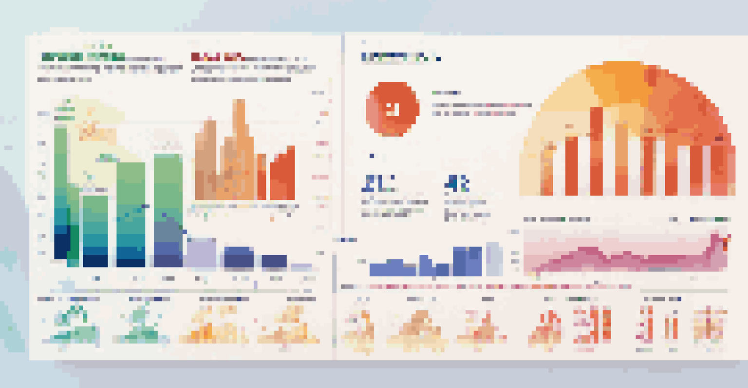 An infographic displaying key economic indicators like inflation rates and employment levels with colorful graphs.
