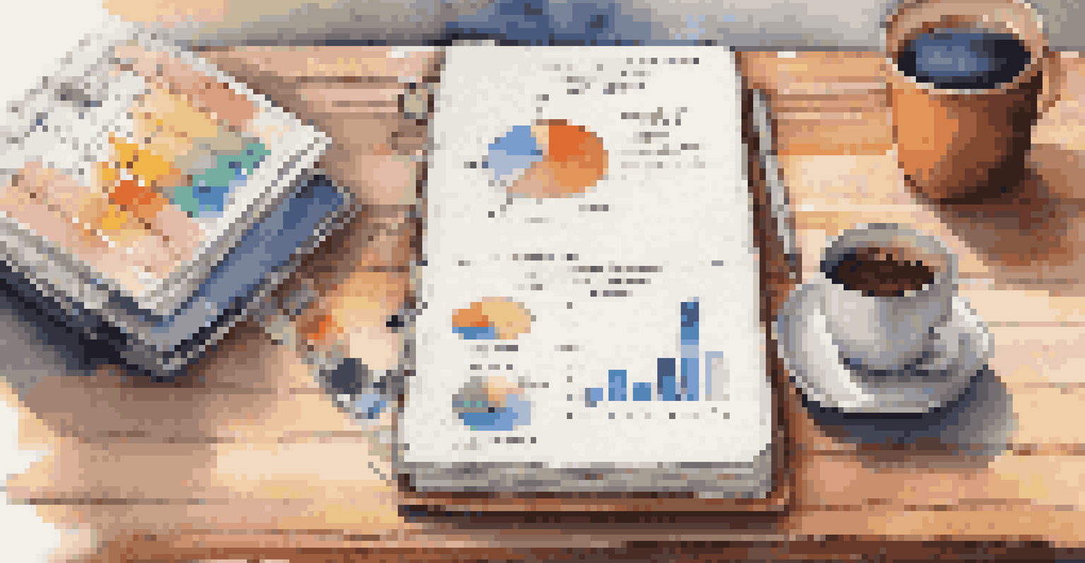An open notebook with notes on customer segments and colorful stationery on a wooden desk.