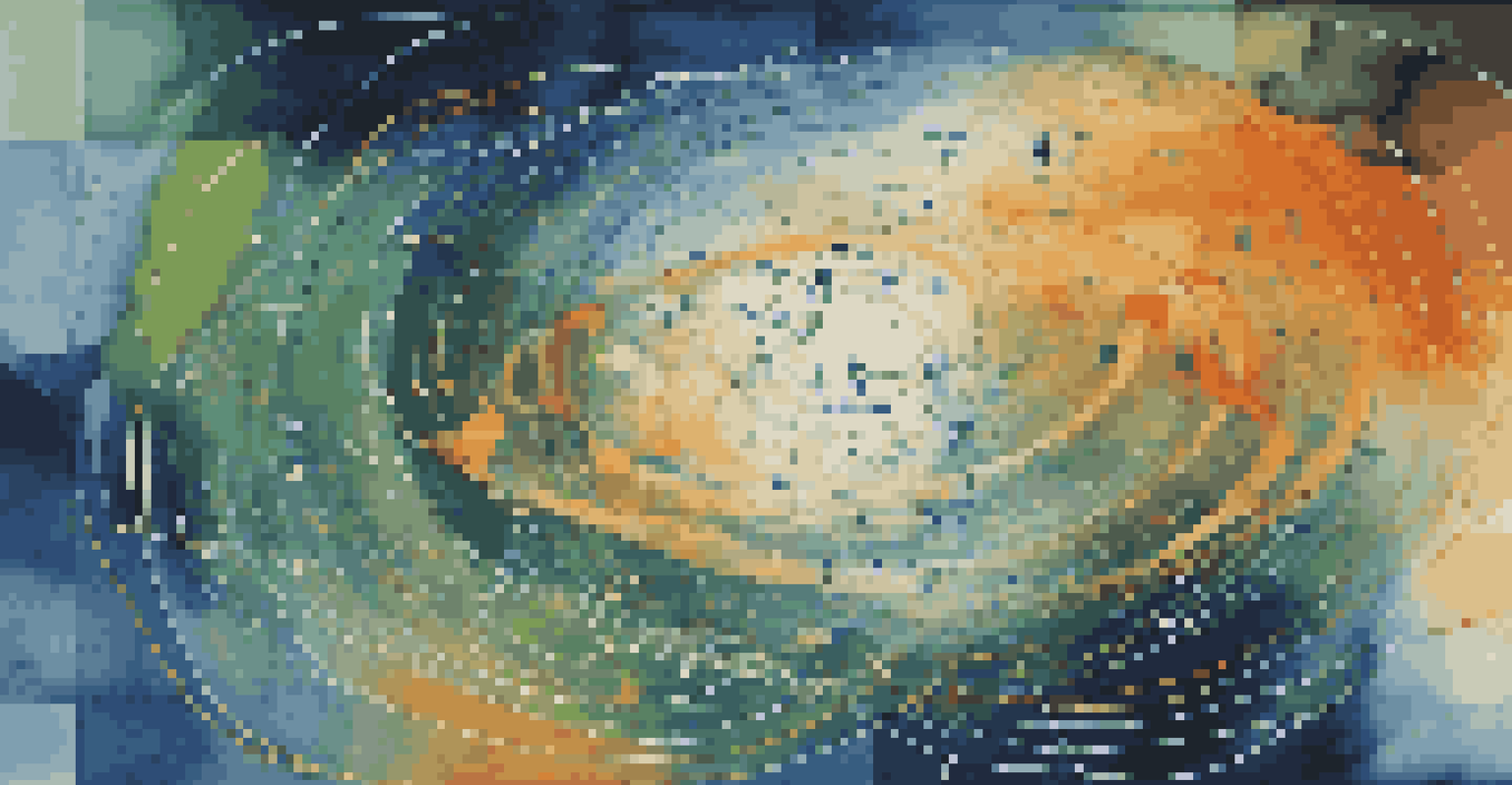 An abstract digital landscape showing colorful data flow, binary code, and graphs, symbolizing data quality in AI.