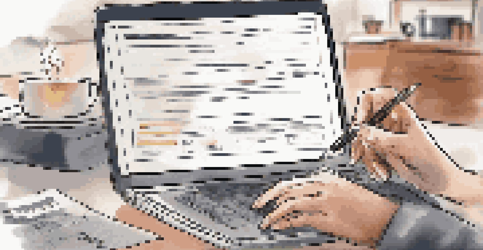 Close-up of hands typing on a laptop with a business incubator agreement document on the screen and a notepad beside it.