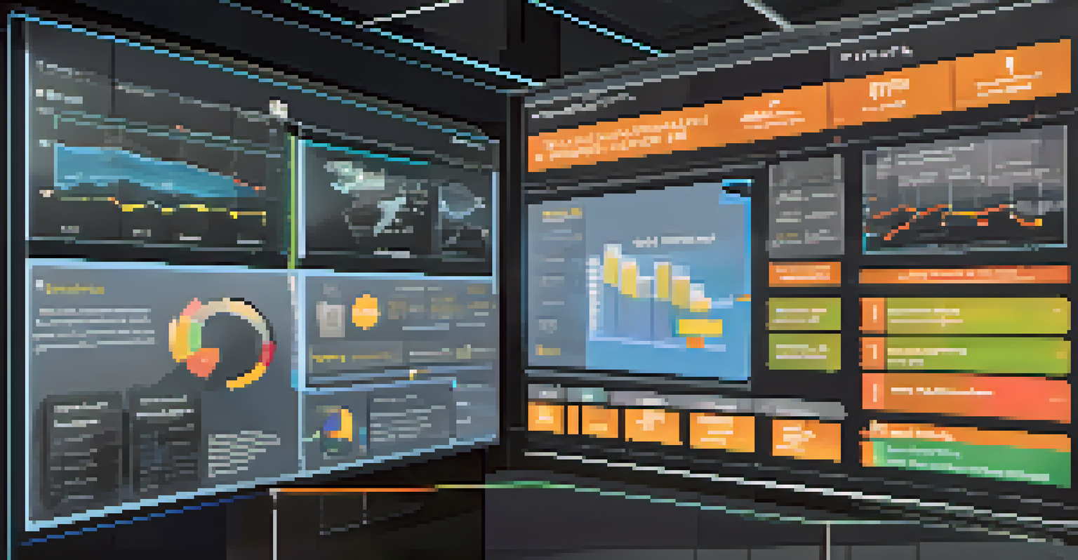 A digital dashboard displaying business continuity planning metrics in a modern office setting.