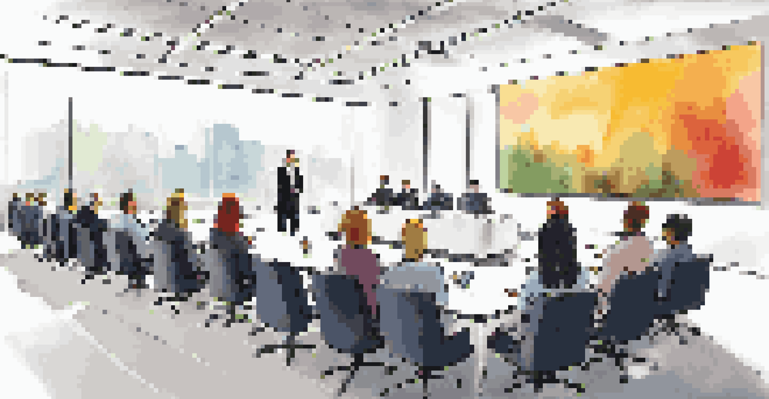 A manager presenting the Big Five Personality Traits model in a modern conference room to an engaged audience.