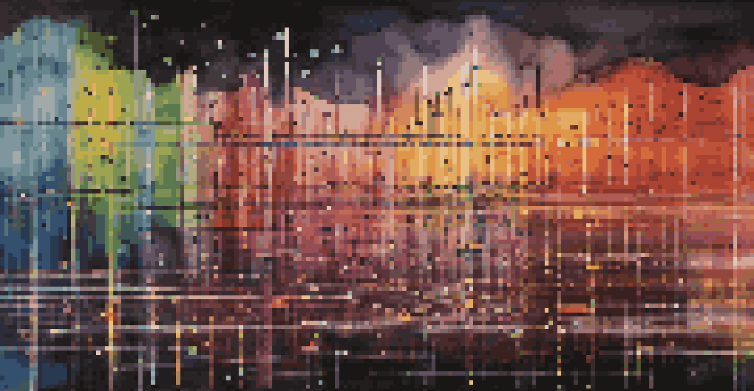 An abstract image of binary code flowing into colorful charts and graphs against a dark background, representing data transformation.