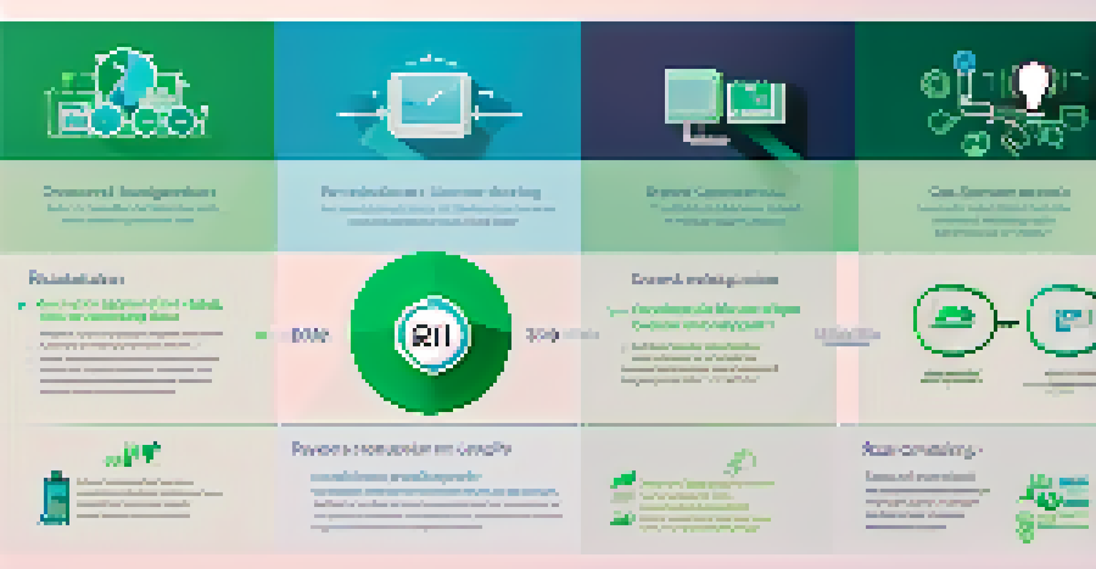 An infographic illustrating the concept of ROI in innovation with icons and text.