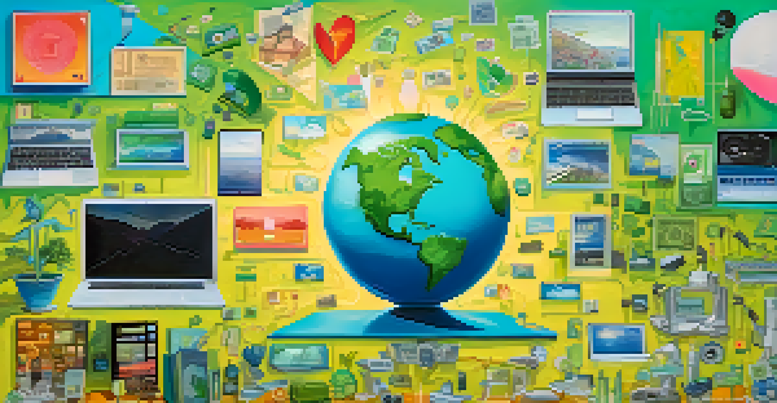 A colorful collage of various crowdfunding projects, with icons symbolizing support against a gradient background.