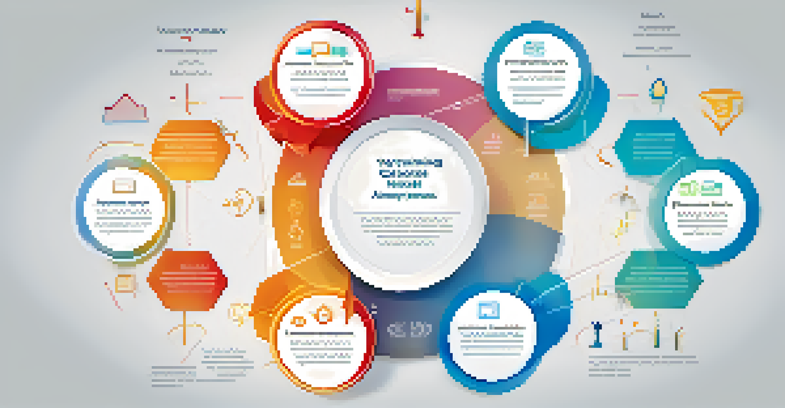 An infographic showing the steps of a Training Needs Analysis process with colorful icons and text labels.