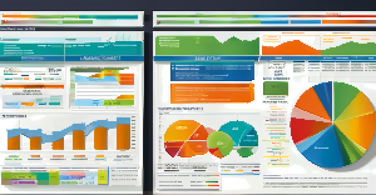 An infographic illustrating the three main financial statements with color-coded sections.