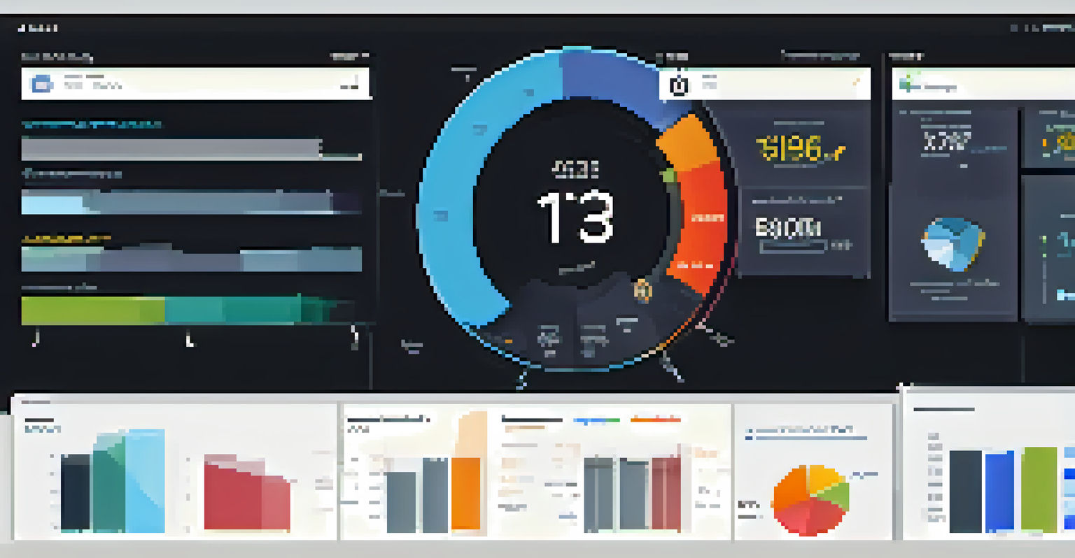 A digital dashboard showing key performance indicators for an Agile project, with graphs and metrics in a modern workspace.