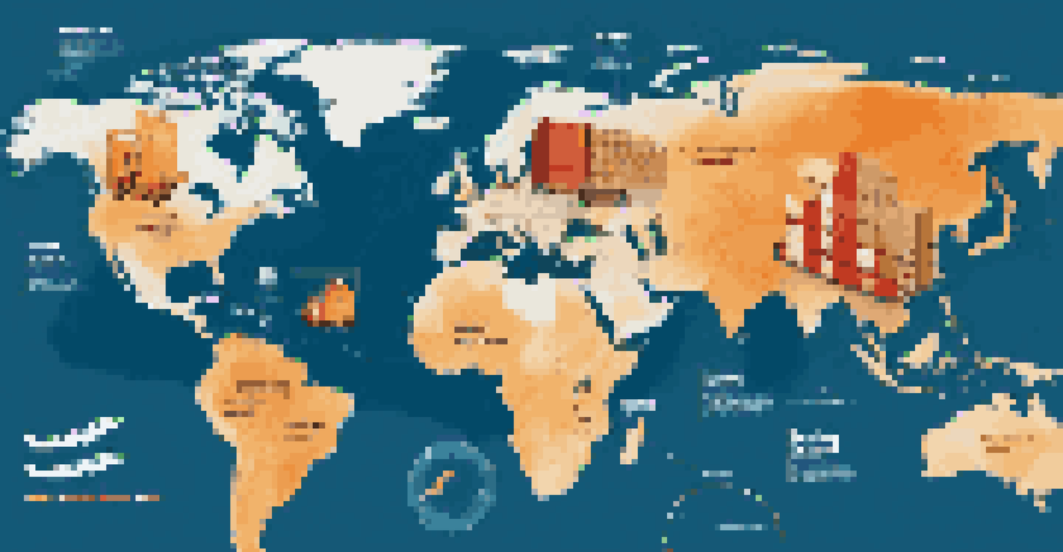 An infographic showing the role of freight forwarders in global trade with icons and a world map.