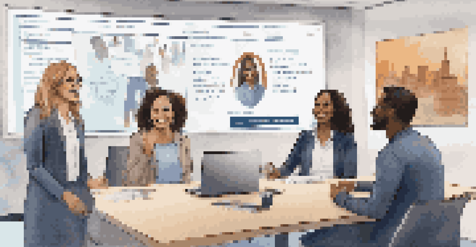 A group of diverse employees participating in a virtual meeting, highlighting communication and community in the workplace.