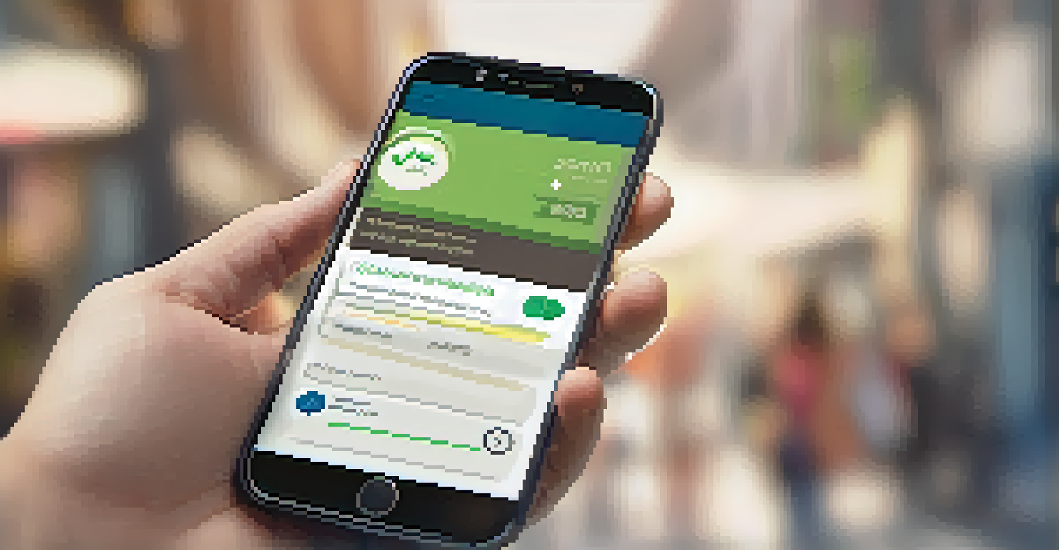 A hand holding a smartphone displaying a customer satisfaction survey with positive feedback.