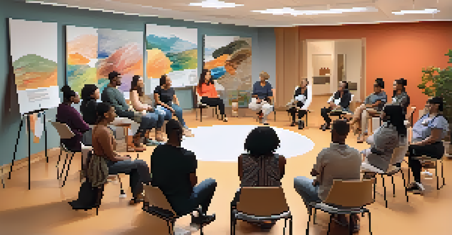 A workshop on diversity and inclusion with participants engaged in discussion in a warm, inviting room.