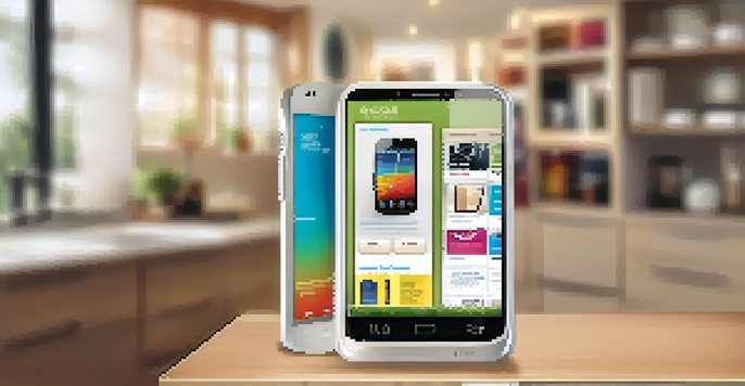 A smartphone showing a vibrant mobile shopping website with clear product images and easy navigation.
