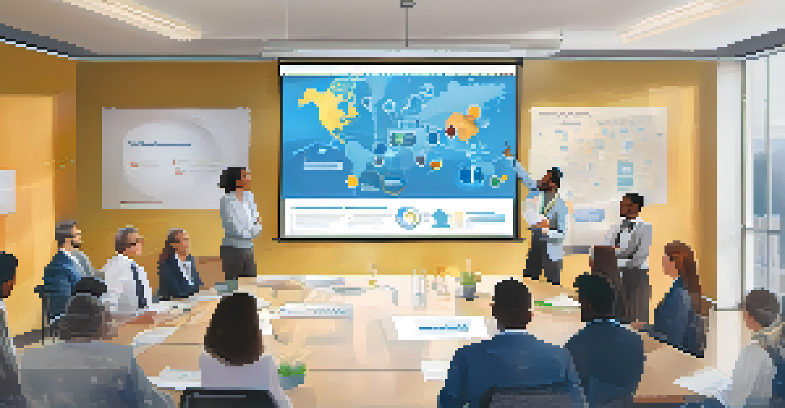 A diverse group of employees participating in a data protection training session in a well-lit conference room.