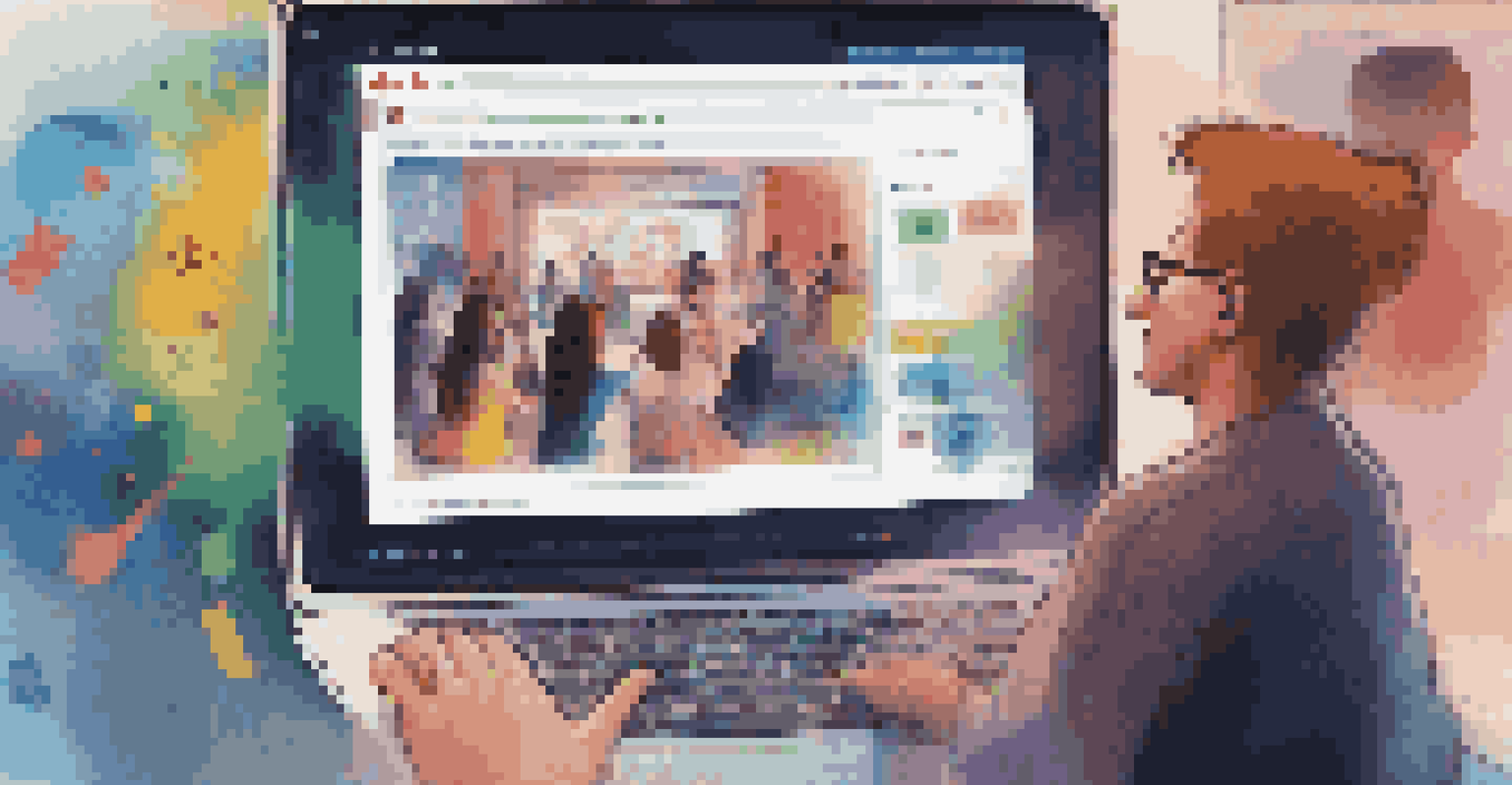 A close-up of a laptop screen showing viewer comments during a live video stream, with a person speaking animatedly in the background, illustrating audience engagement.