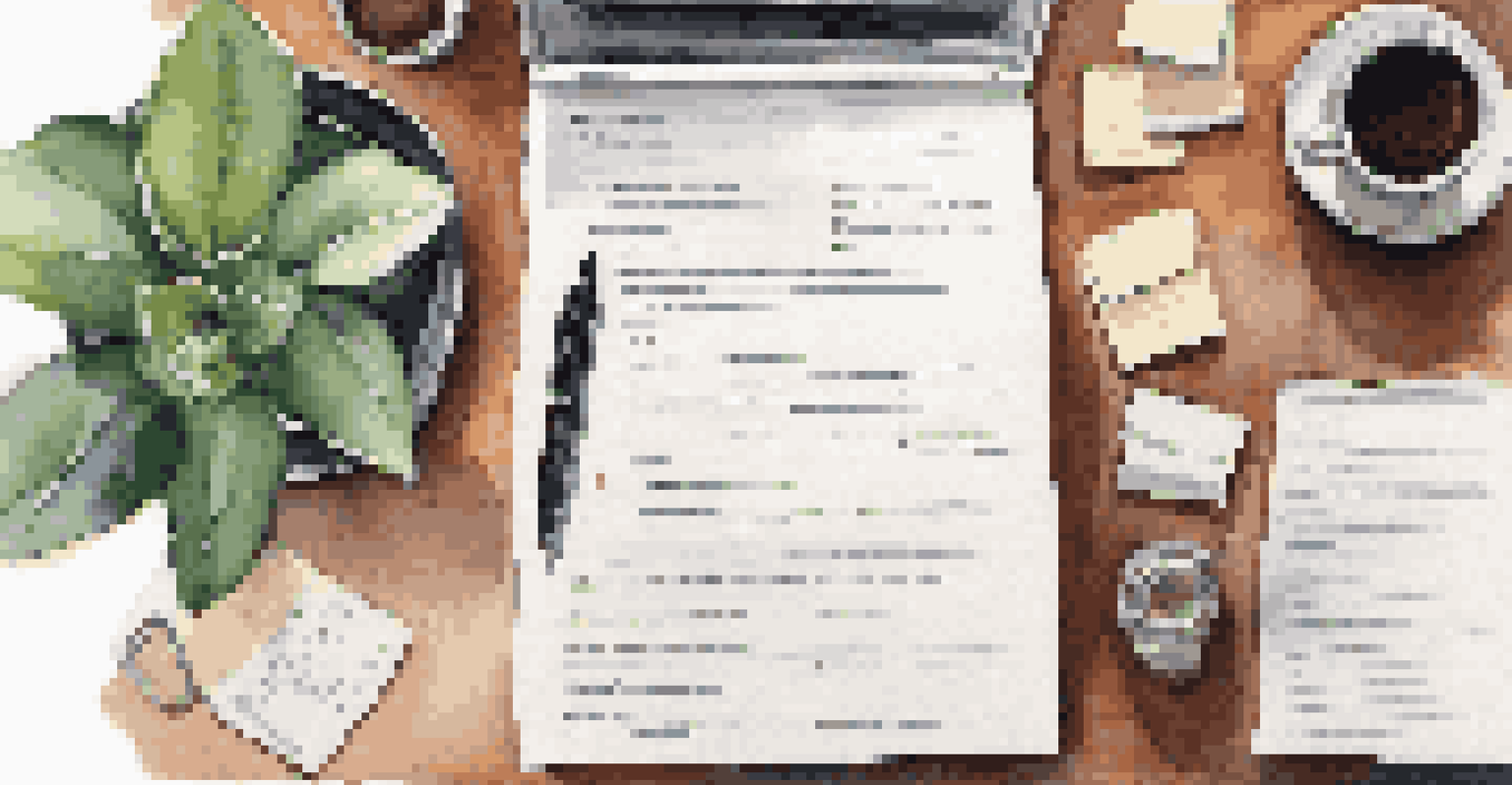 An overhead view of a negotiation table with documents, a laptop, and a cup of coffee, emphasizing clarity and focus.