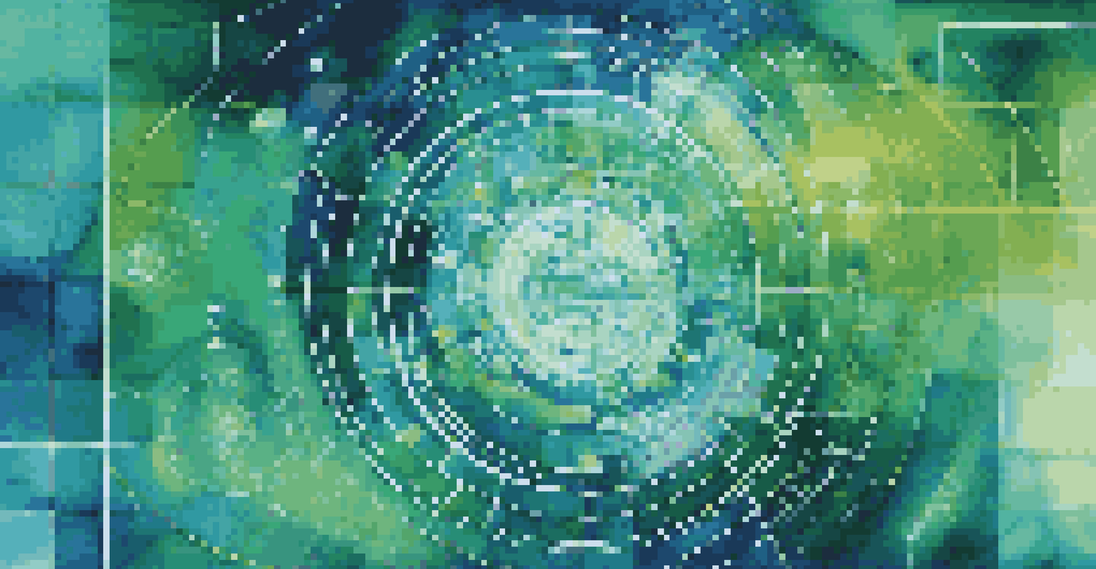 An abstract image depicting AI in financial forecasting with glowing graphs and data streams on a digital grid.