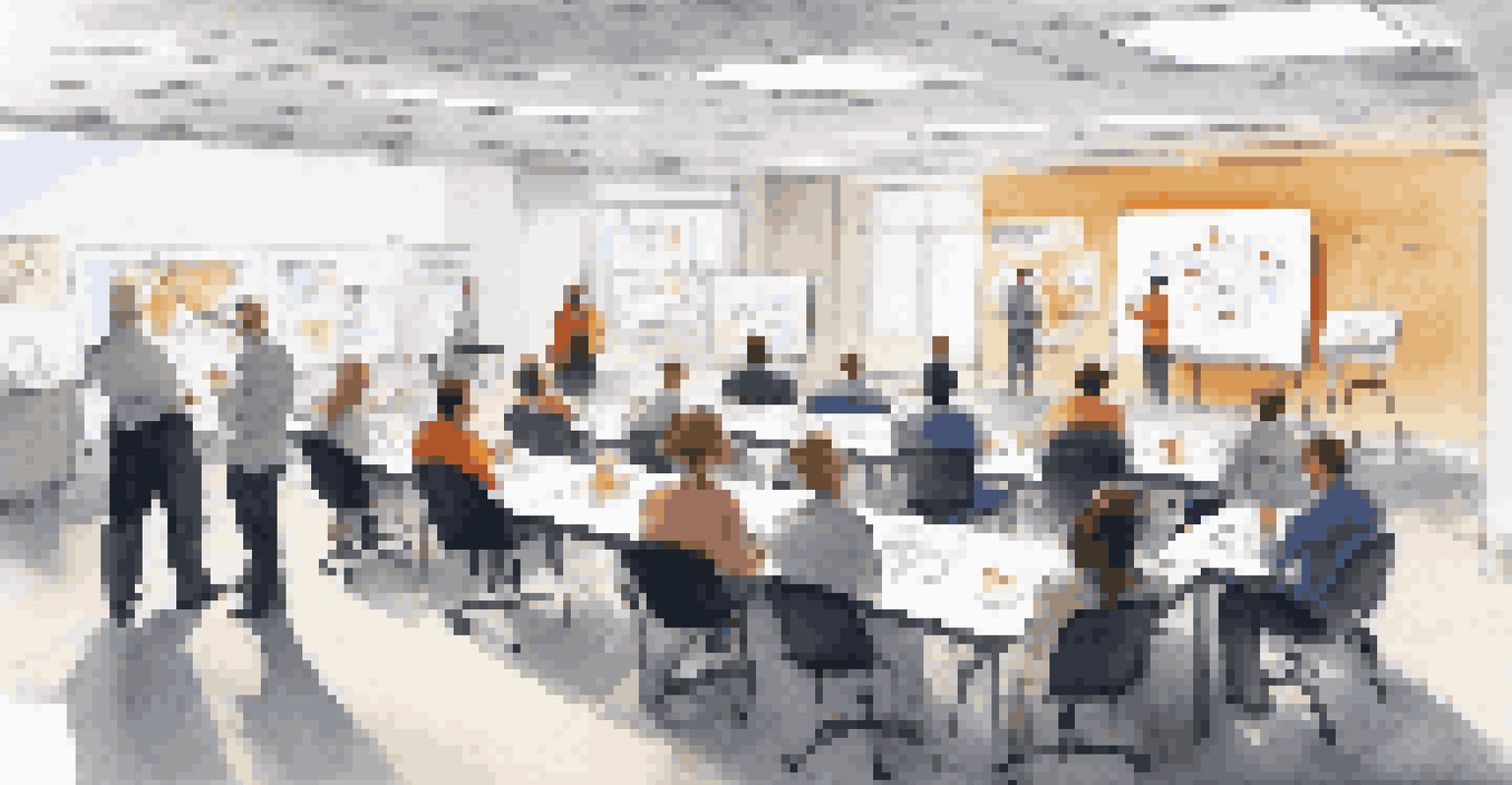 Employees participating in a training session on regulatory compliance in a workshop environment.