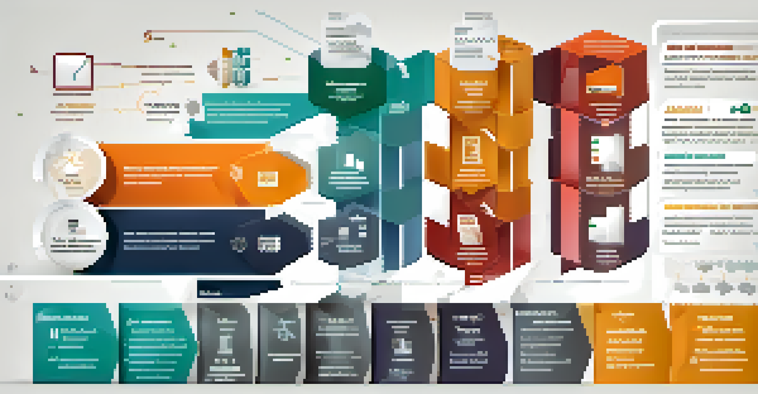 An infographic illustrating the key components of business analytics with icons and descriptions for descriptive, predictive, and prescriptive analytics.