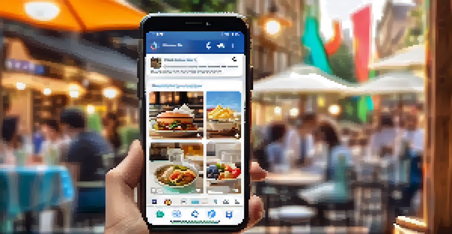 A smartphone displaying an engaging social media feed in a café setting.
