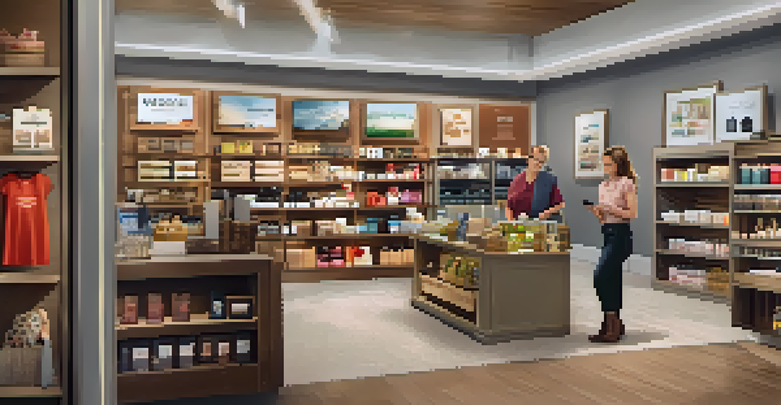 An inviting retail store where a staff member helps a customer, symbolizing a seamless omnichannel shopping experience.