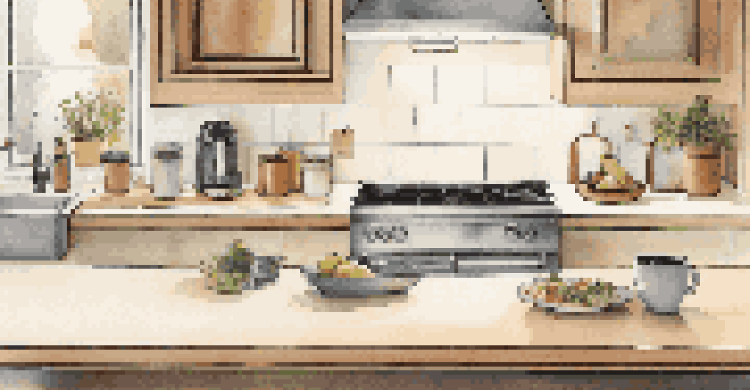 A smart home device showing user preferences in a modern kitchen setting.