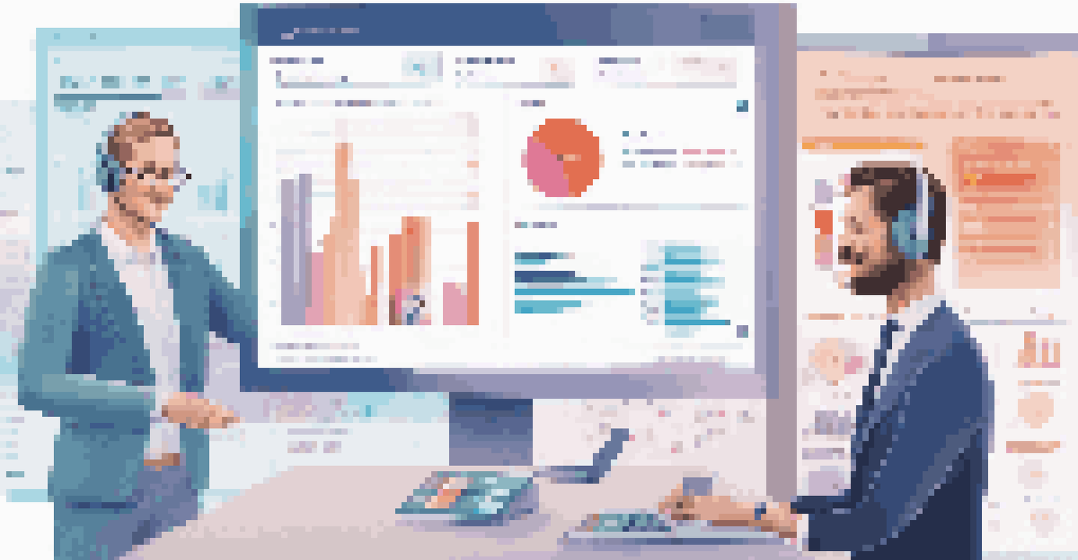 A split-screen image showing a customer on a smartphone receiving personalized recommendations and a data analysis dashboard.