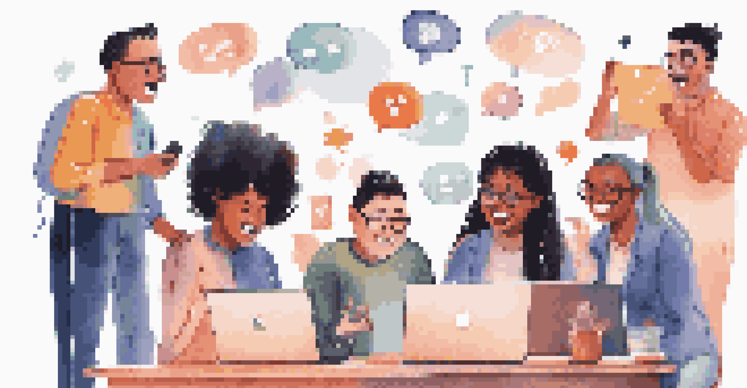 Team members participating in a virtual game, displaying excitement and engagement in a digital setting.