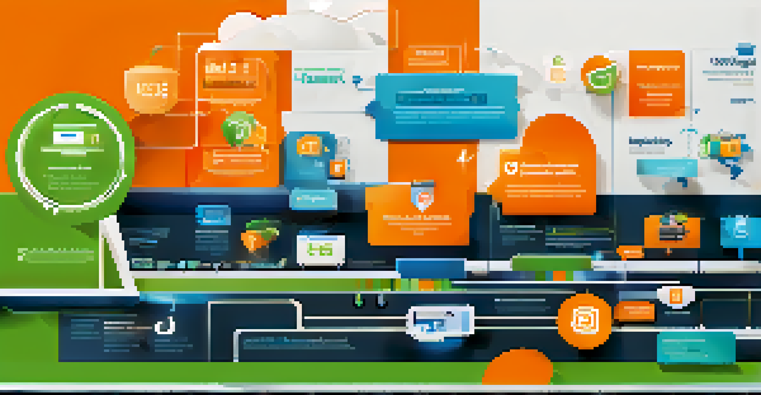 An infographic showing the benefits of digital payment systems with icons for security, speed, and global reach in vibrant colors.