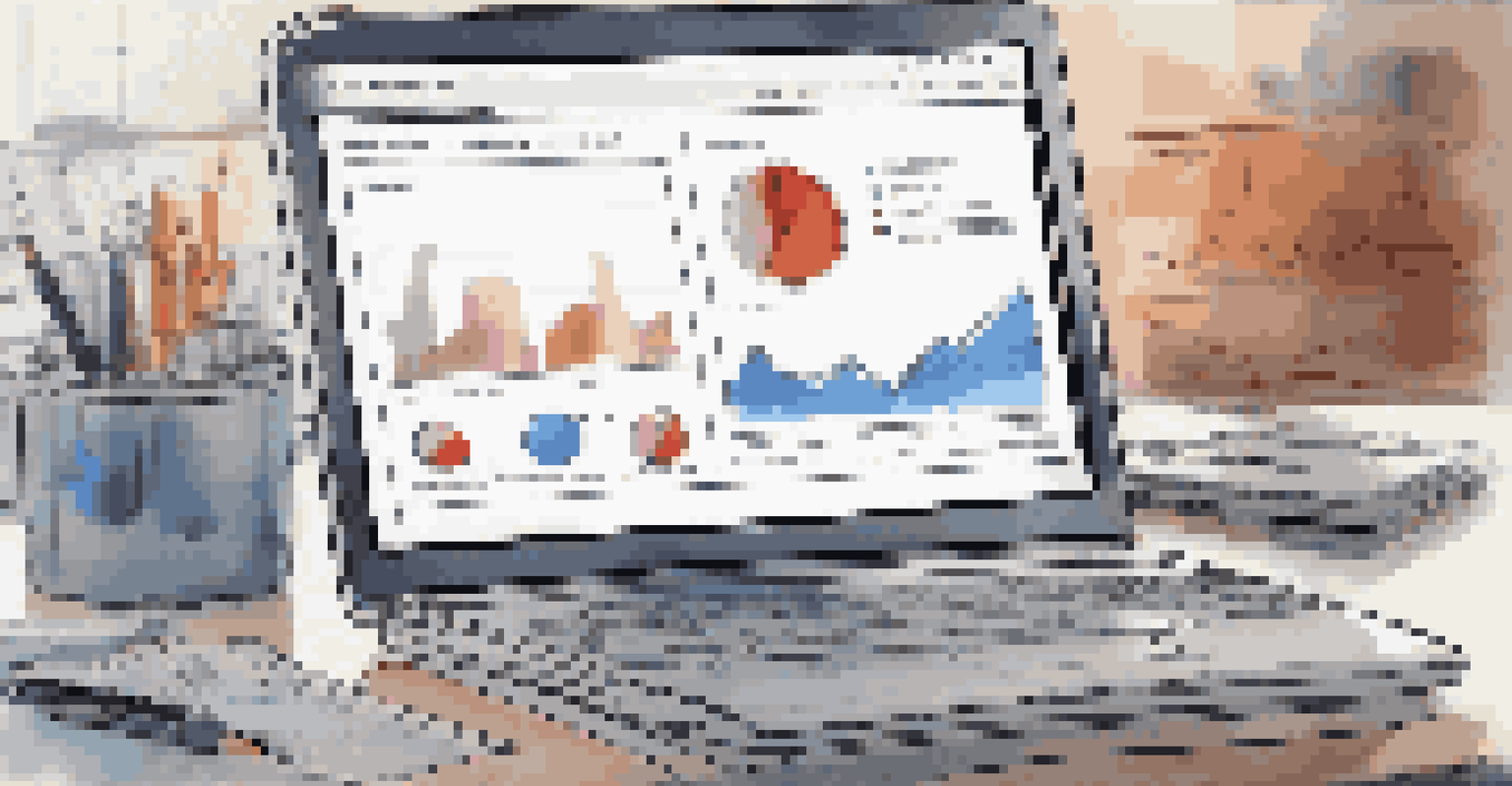 A computer screen showing an analytics dashboard with graphs and charts.