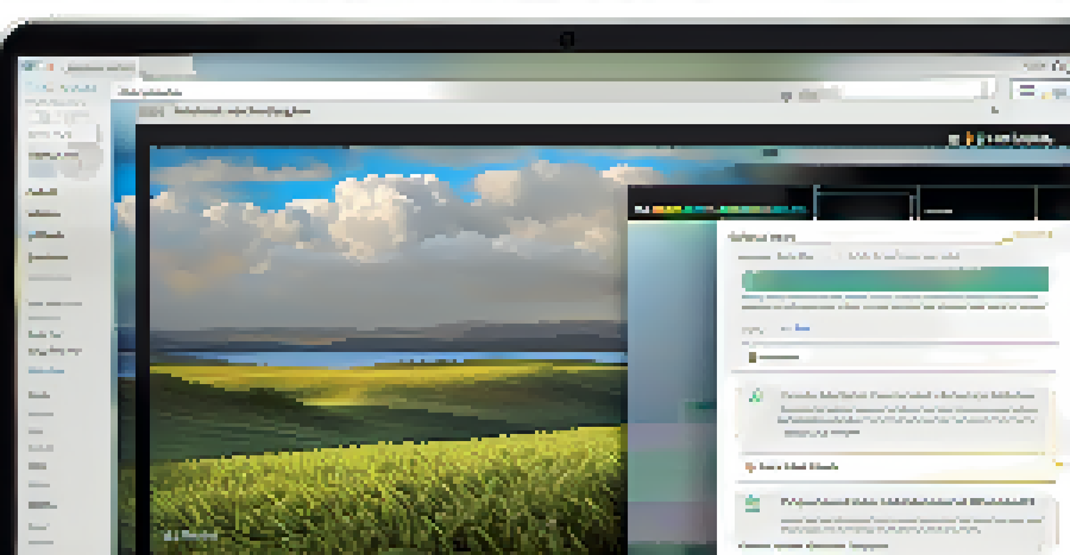 A computer screen showcasing an accessible website interface with navigation and alt text features.