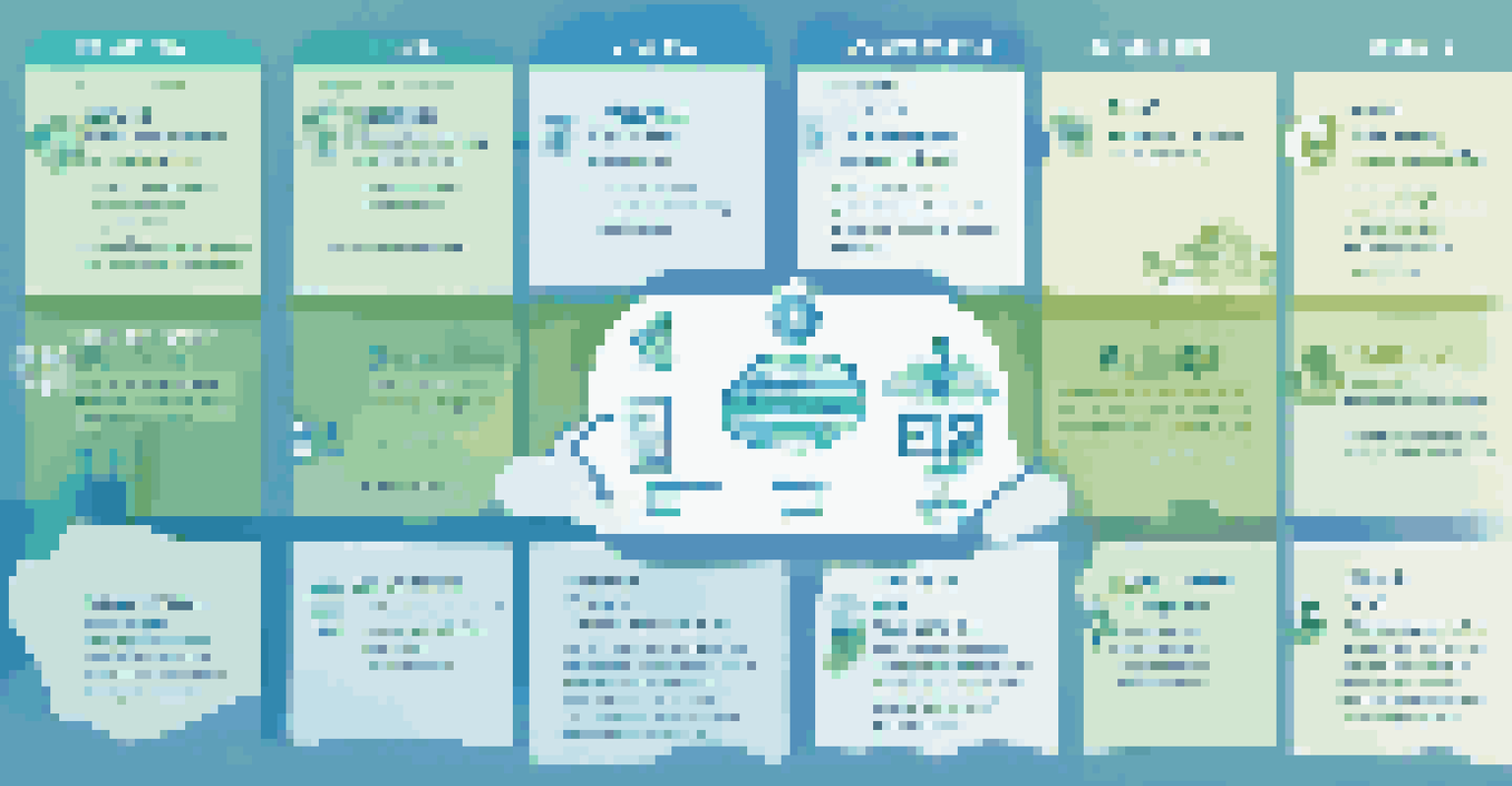 An infographic showing the steps of implementing zero-based budgeting with icons and text descriptions in blue and green colors.