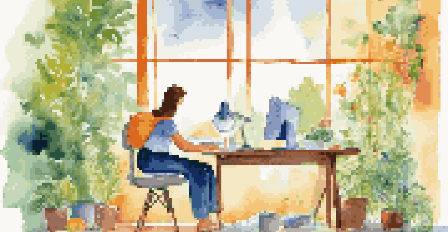 An illustration showing work-life balance with work on one side and leisure on the other.