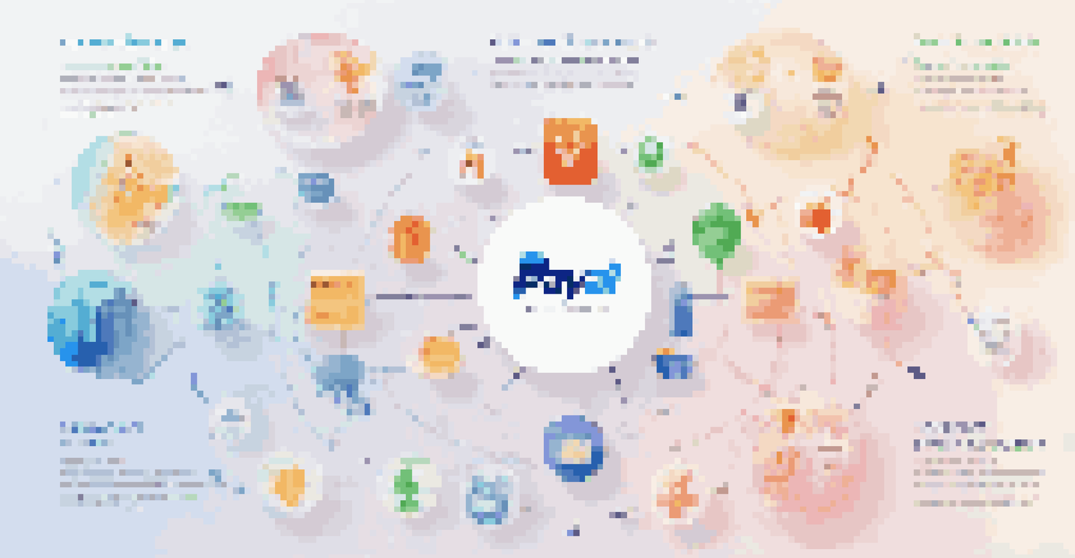 An infographic showing different international payment methods with icons and brief descriptions.