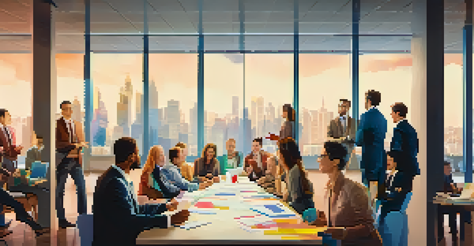 A split image showing a formal funding meeting on one side and a vibrant crowdfunding event on the other.