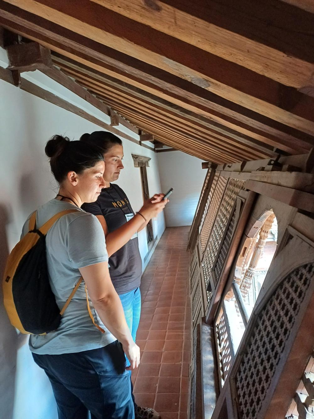 Inside the eye window balcony of Patan Durbar