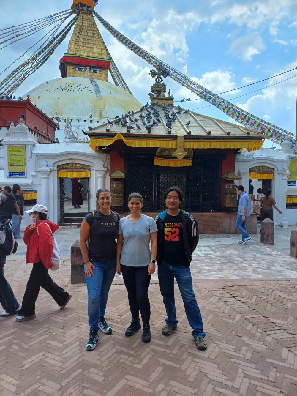 In front of the Boudhanath Stupa