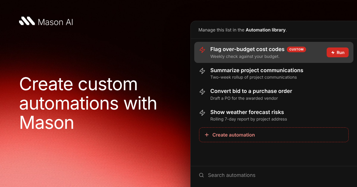 How to Build a Custom Mason AI Automation: The 5 Key Elements