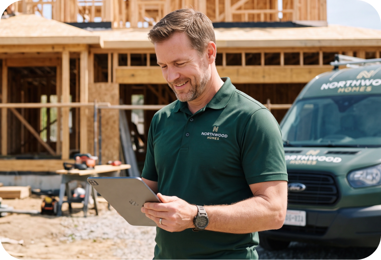 Custom home job site
