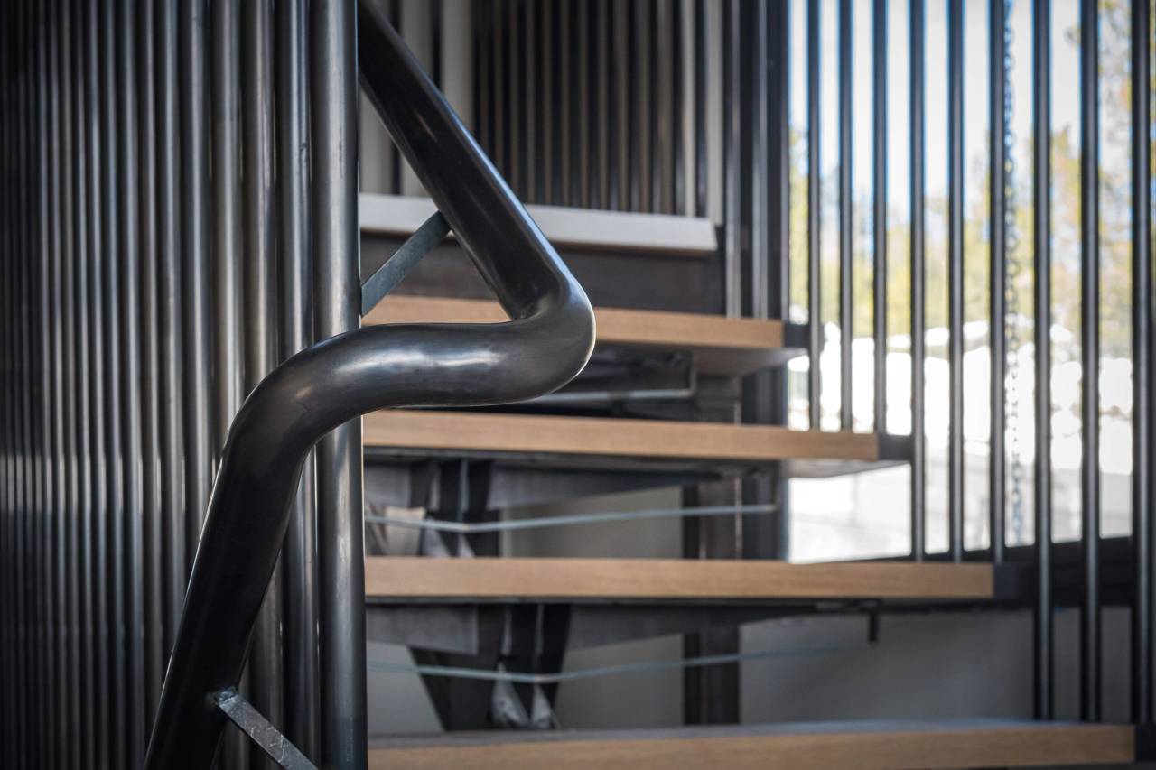 Steel Handrail / Stairs - Big Sky, Montana