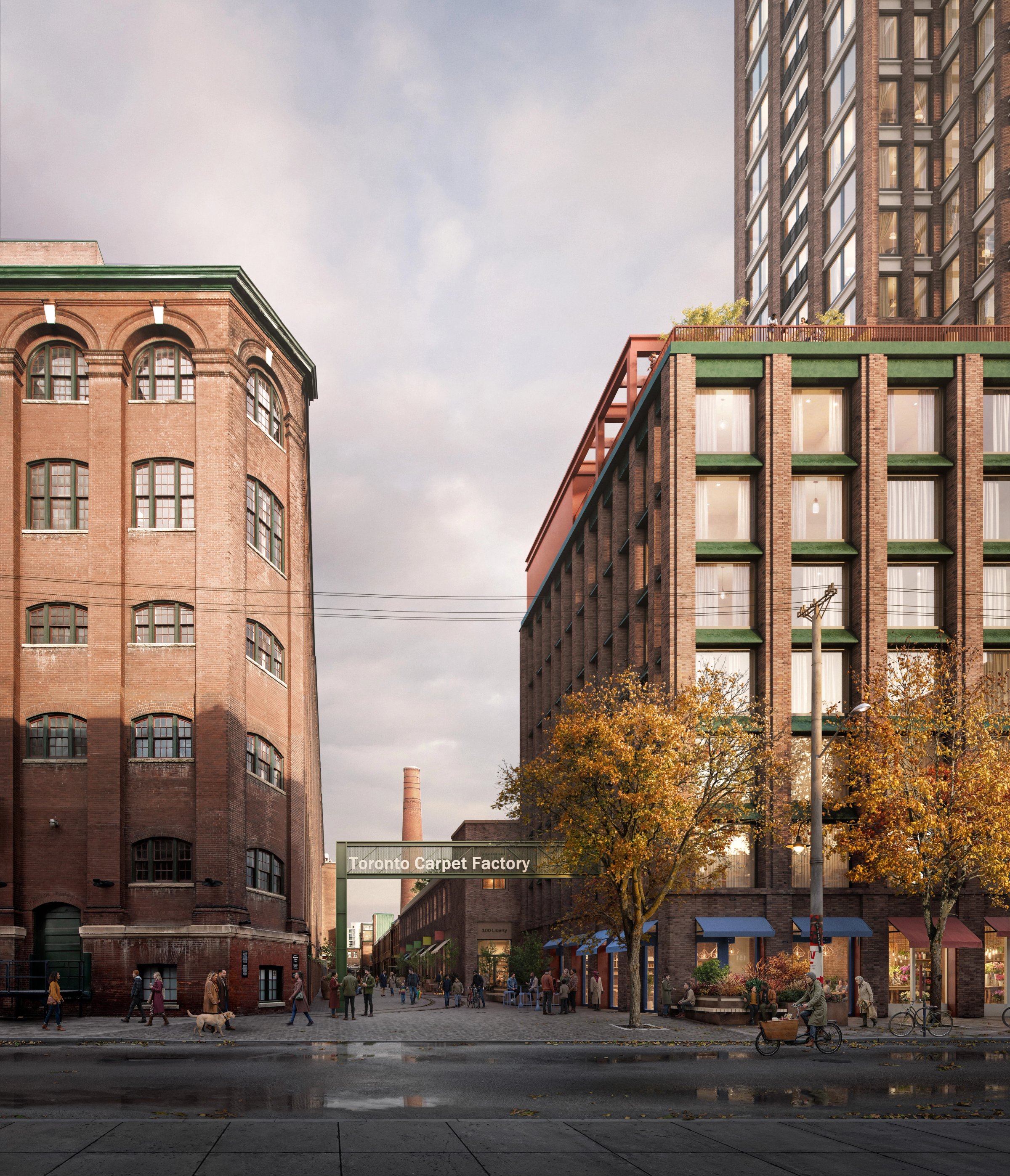 Rendering of the Toronto Carpet Factory development, from Liberty Street.
