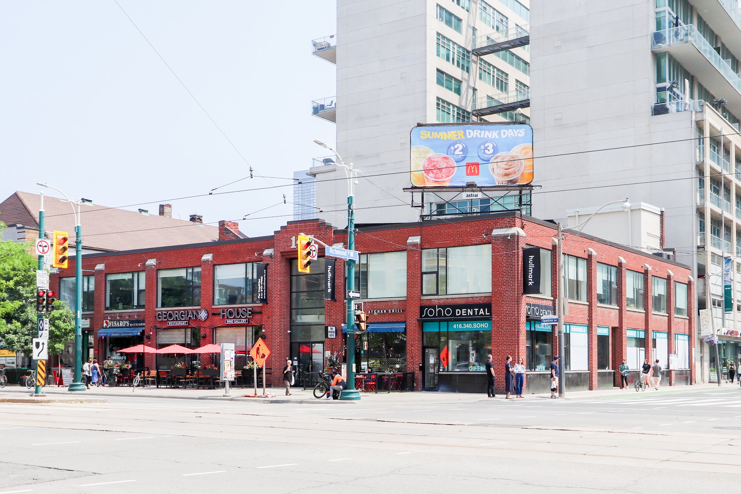 Street view of the exterior of 147 Spadina
