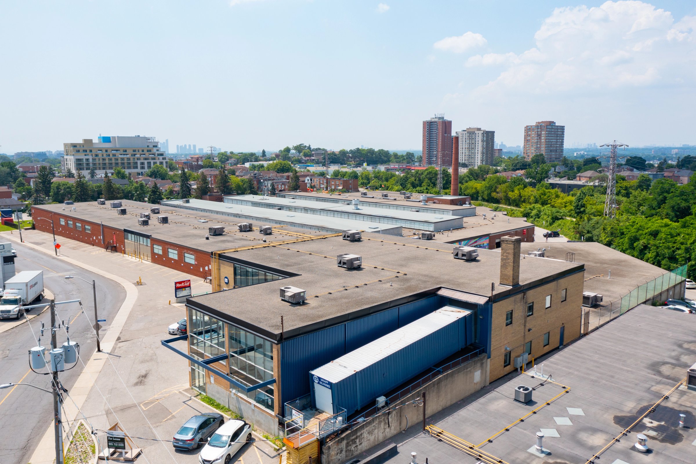 Aerial view of an industrial complex