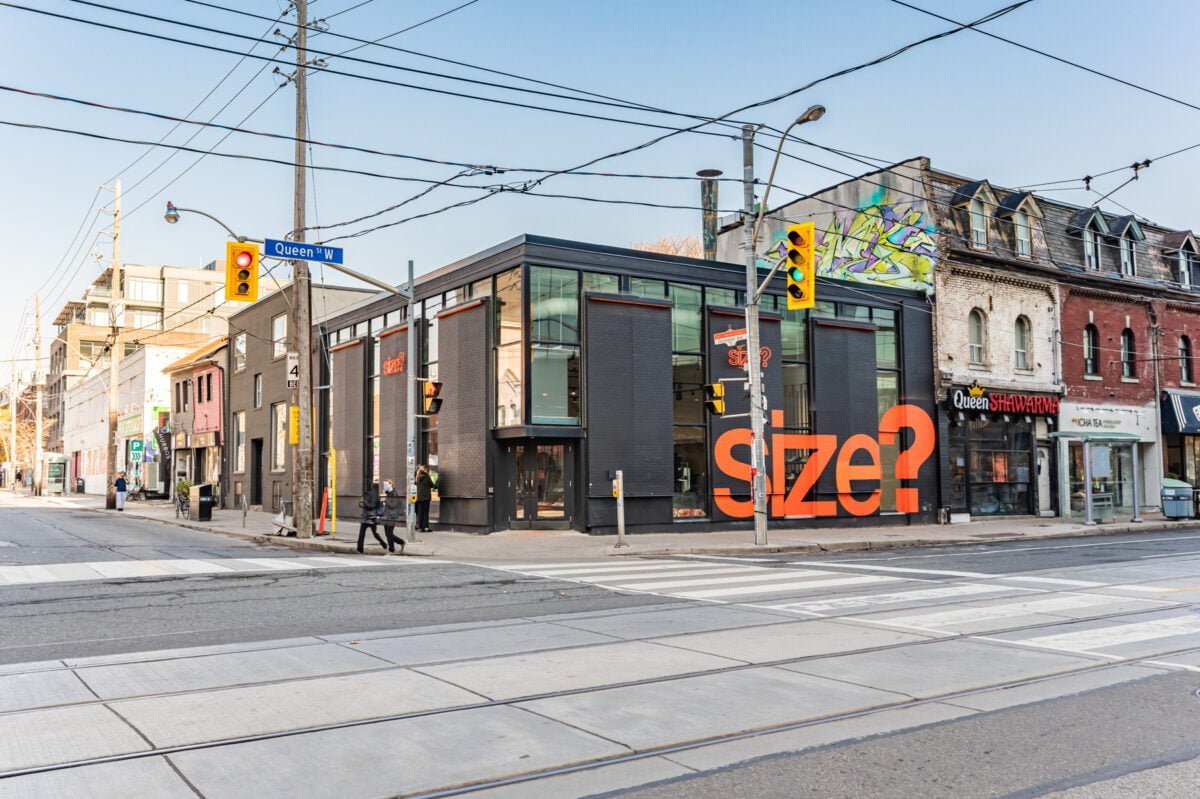 Street view of the retail store at 1000 Queen West