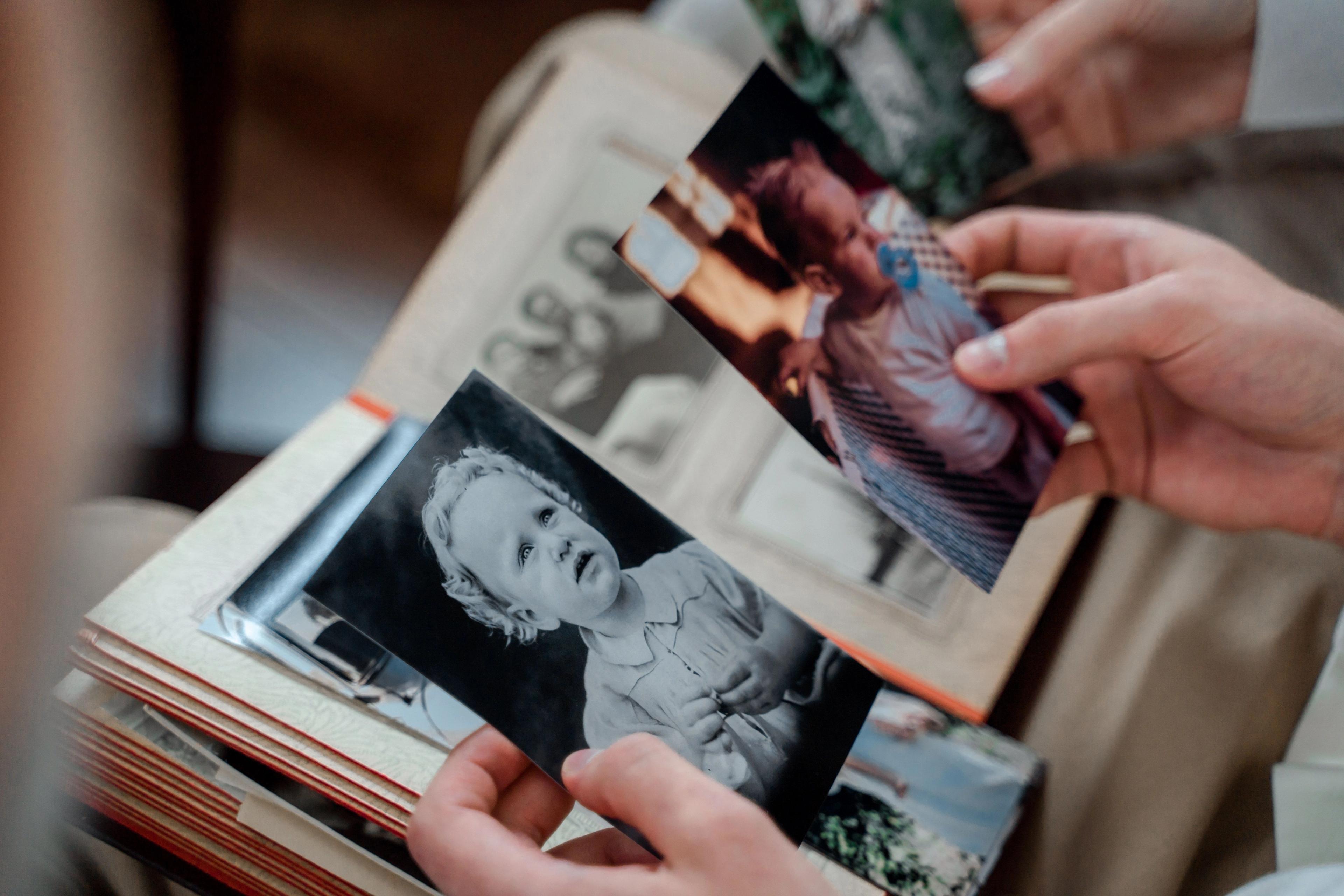 Old photos of childhood memories